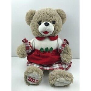 2022 WalMART CHRISTMAS Snowflake TEDDY BEAR Tan a Girl 20" Red Outfit